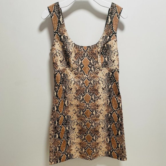 DVF Tessa Cotton Stretch Twill Python Snake Cocktail Dress - Size 8 - Picture 2 of 11